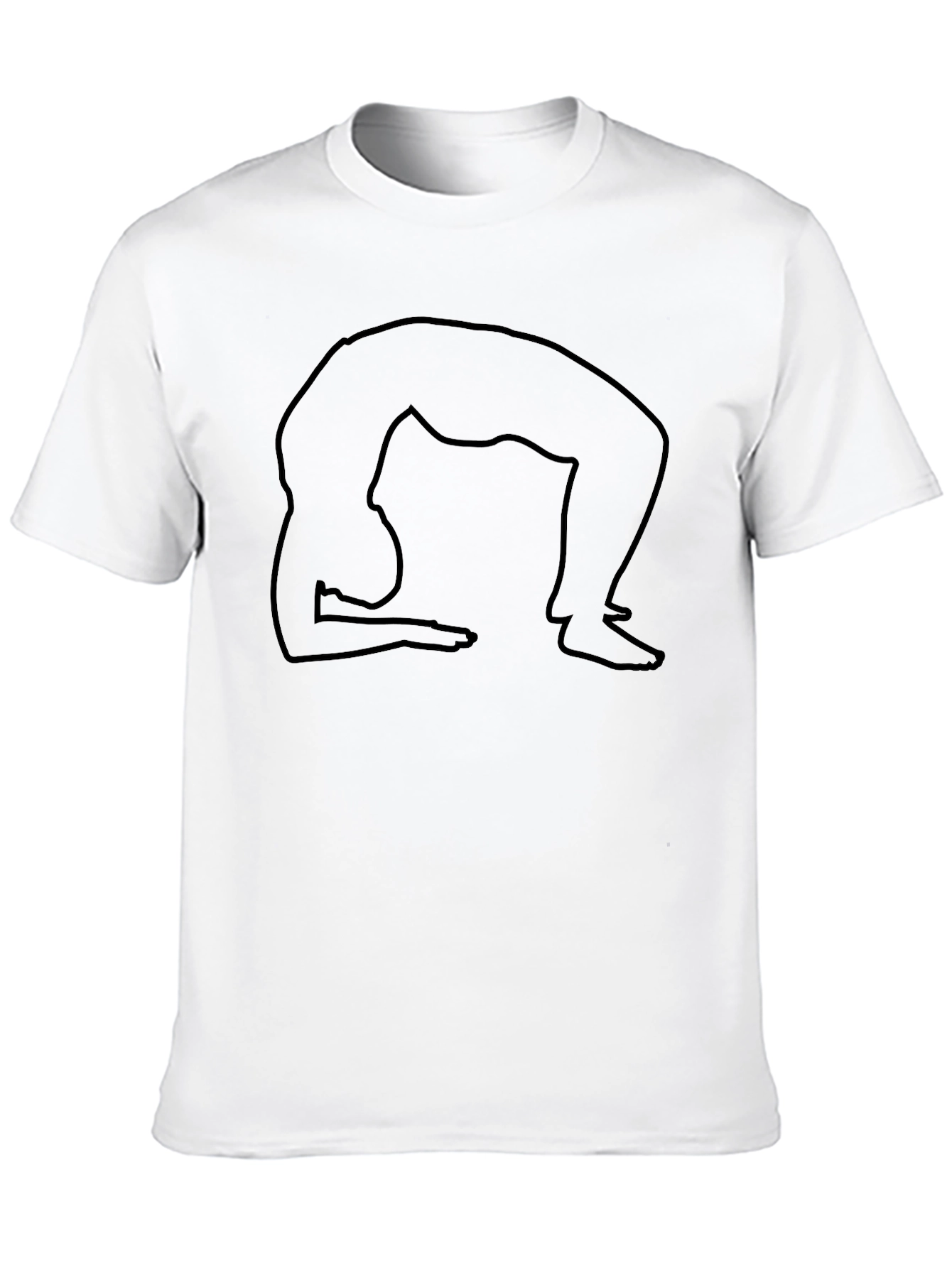 Yoga Pose Graphic Tee - Black Cotton Shirt
