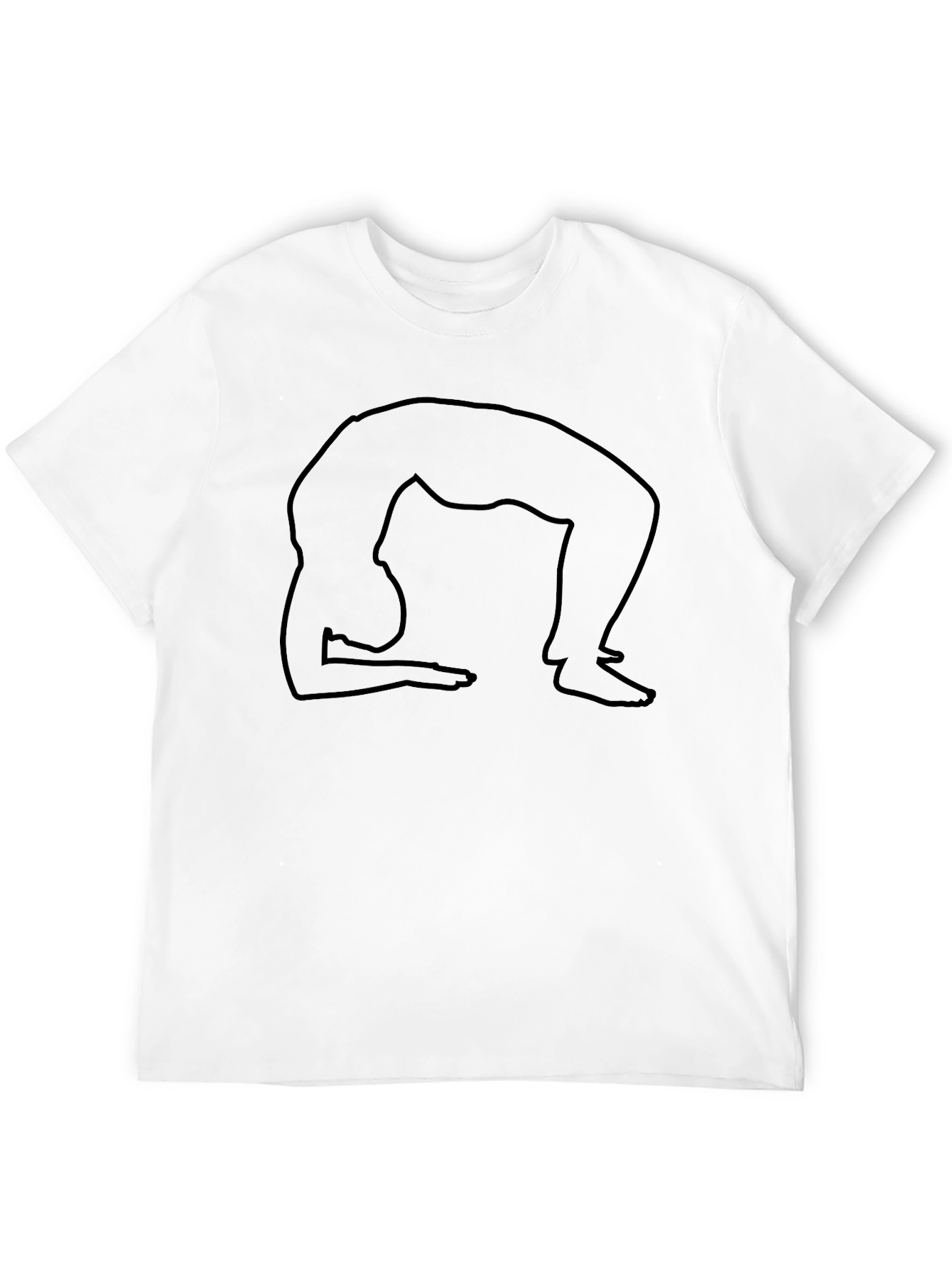 Yoga Pose Graphic Tee - Black Cotton Shirt