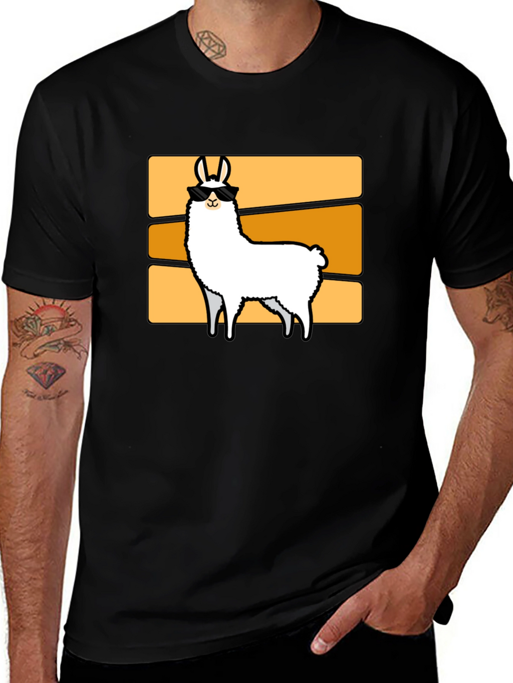 Cool Llama Graphic Tee - Retro Style