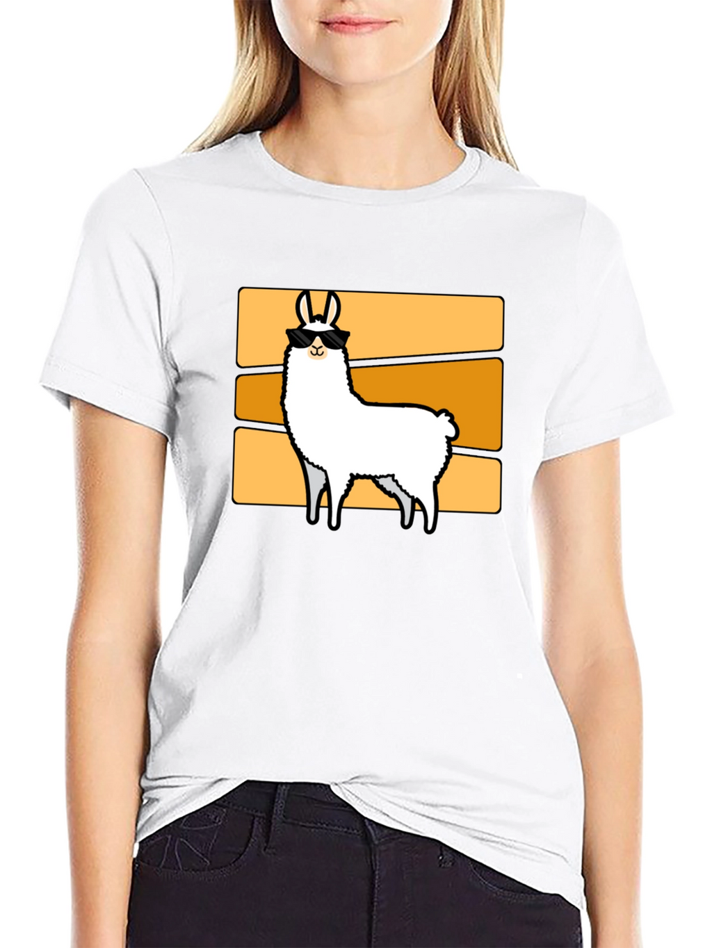 Cool Llama Graphic Tee - Retro Style