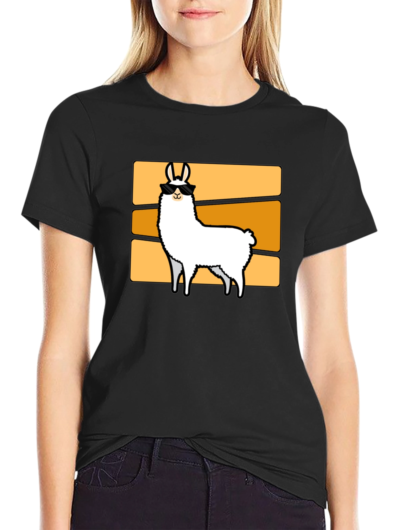 Cool Llama Graphic Tee - Retro Style