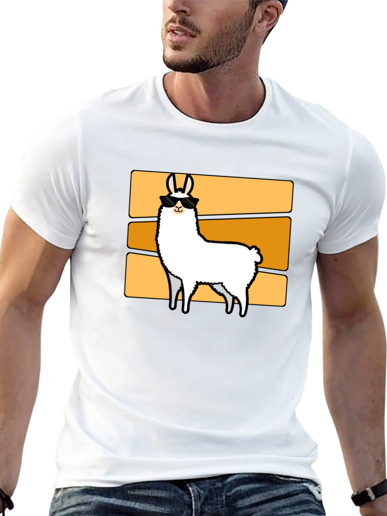Cool Llama Graphic Tee - Retro Style