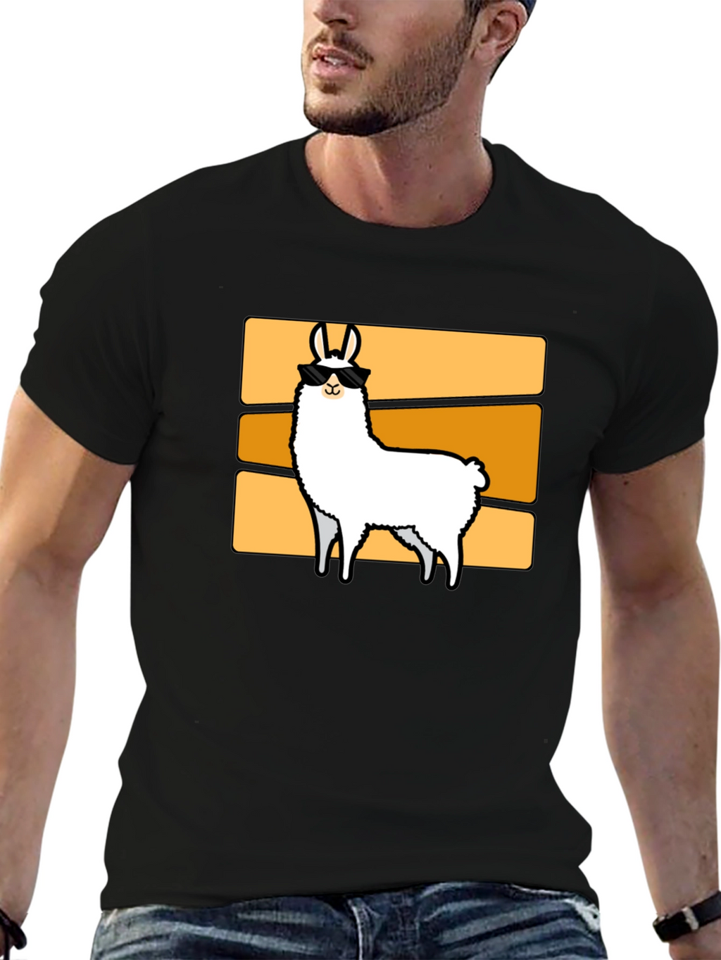 Cool Llama Graphic Tee - Retro Style