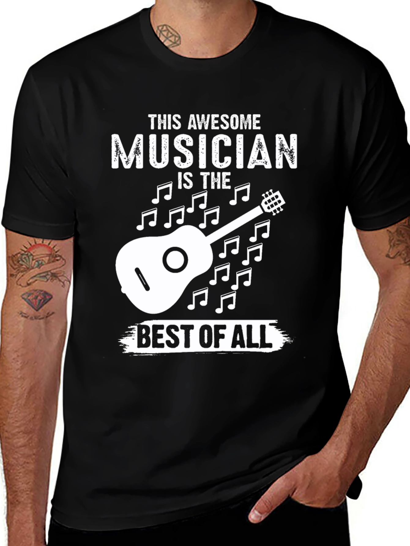 Awesome Musician Guitar Graphic T-Shirt