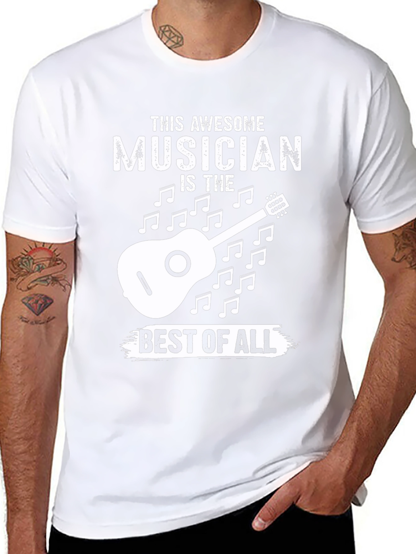 Awesome Musician Guitar Graphic T-Shirt