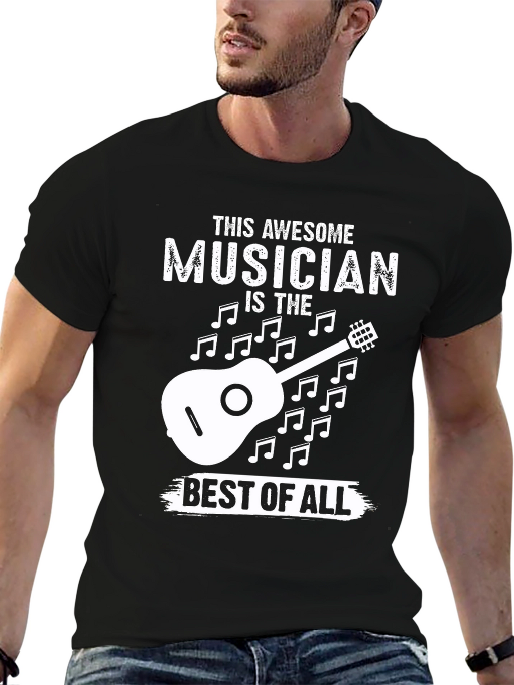 Awesome Musician Guitar Graphic T-Shirt