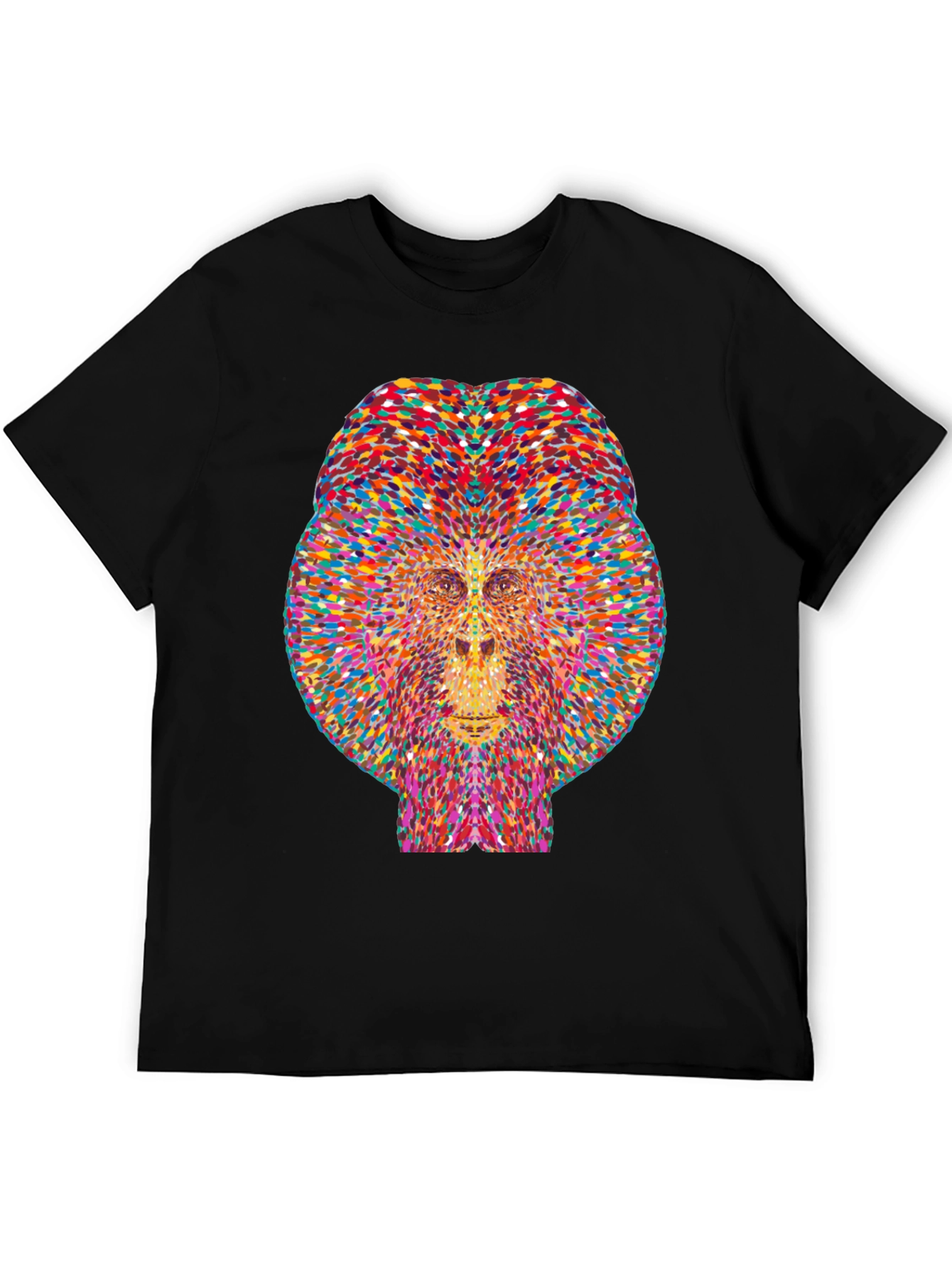 Colorful Geometric Gorilla Graphic Tee