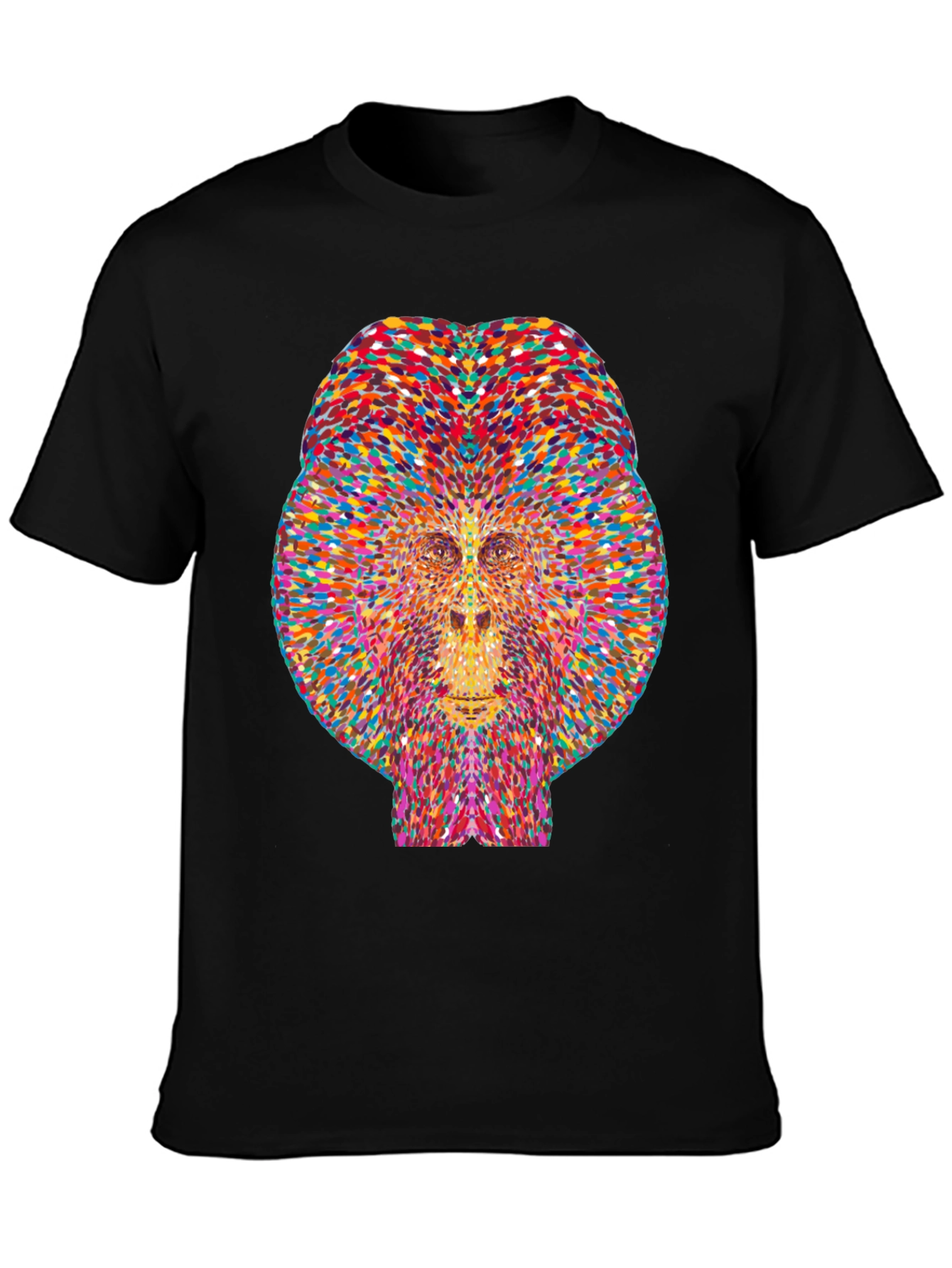 Colorful Geometric Gorilla Graphic Tee