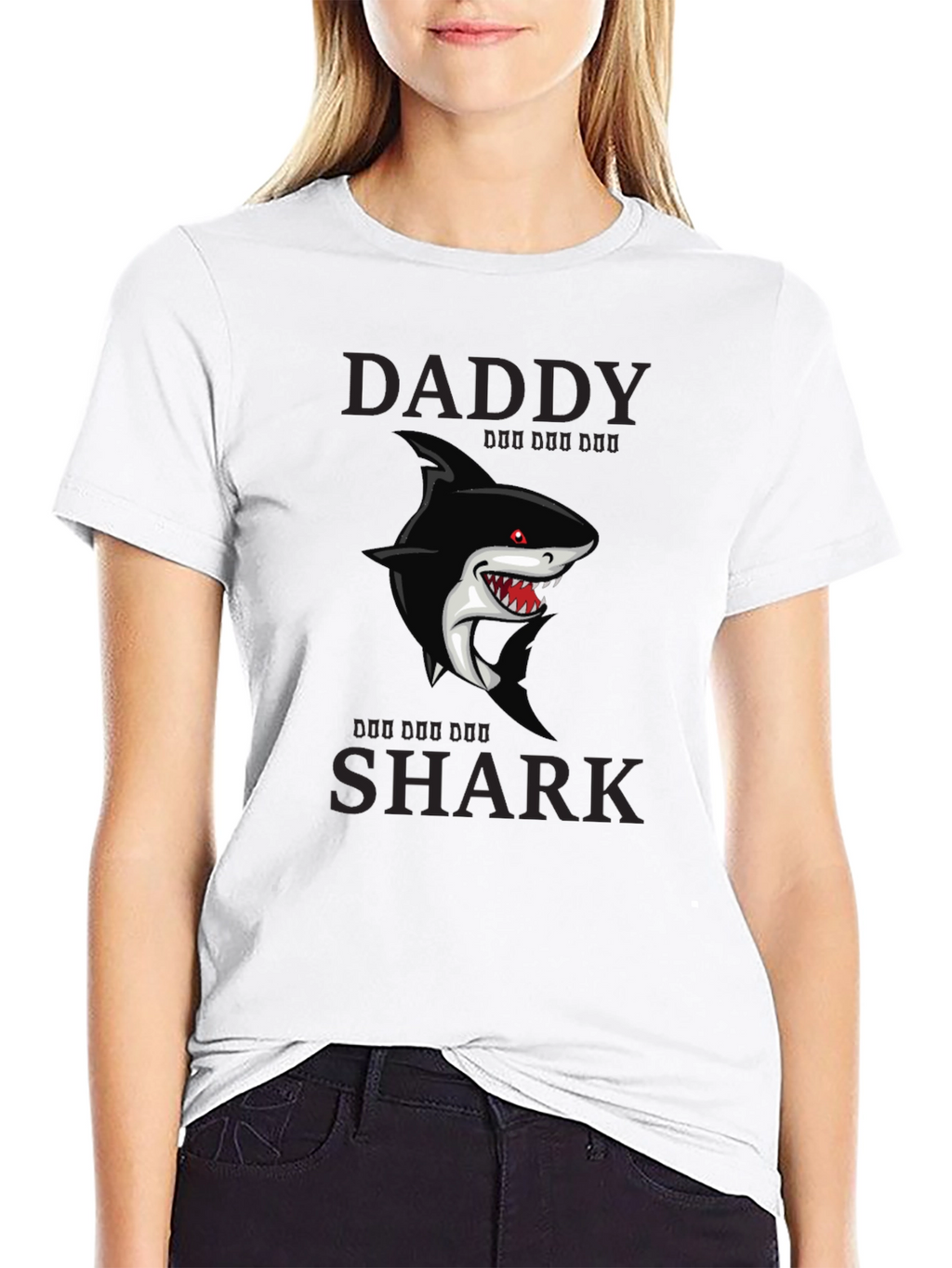 Daddy Shark Graphic T-Shirt - Black