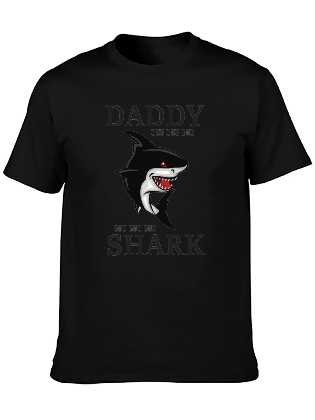 Daddy Shark Graphic T-Shirt - Black