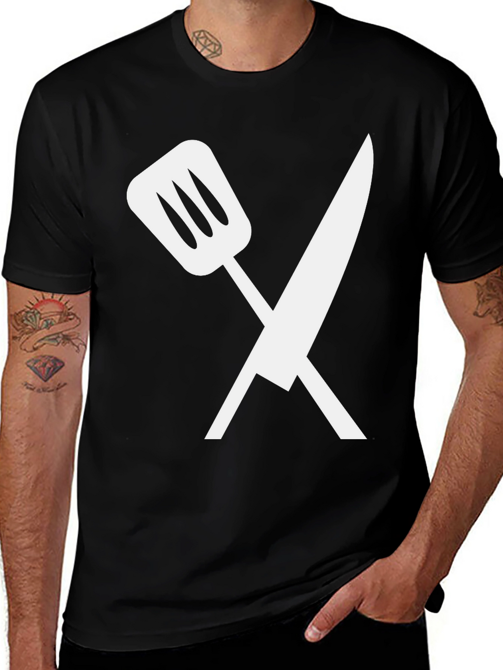 Chefs Cross T-Shirt - Culinary Graphic Tee