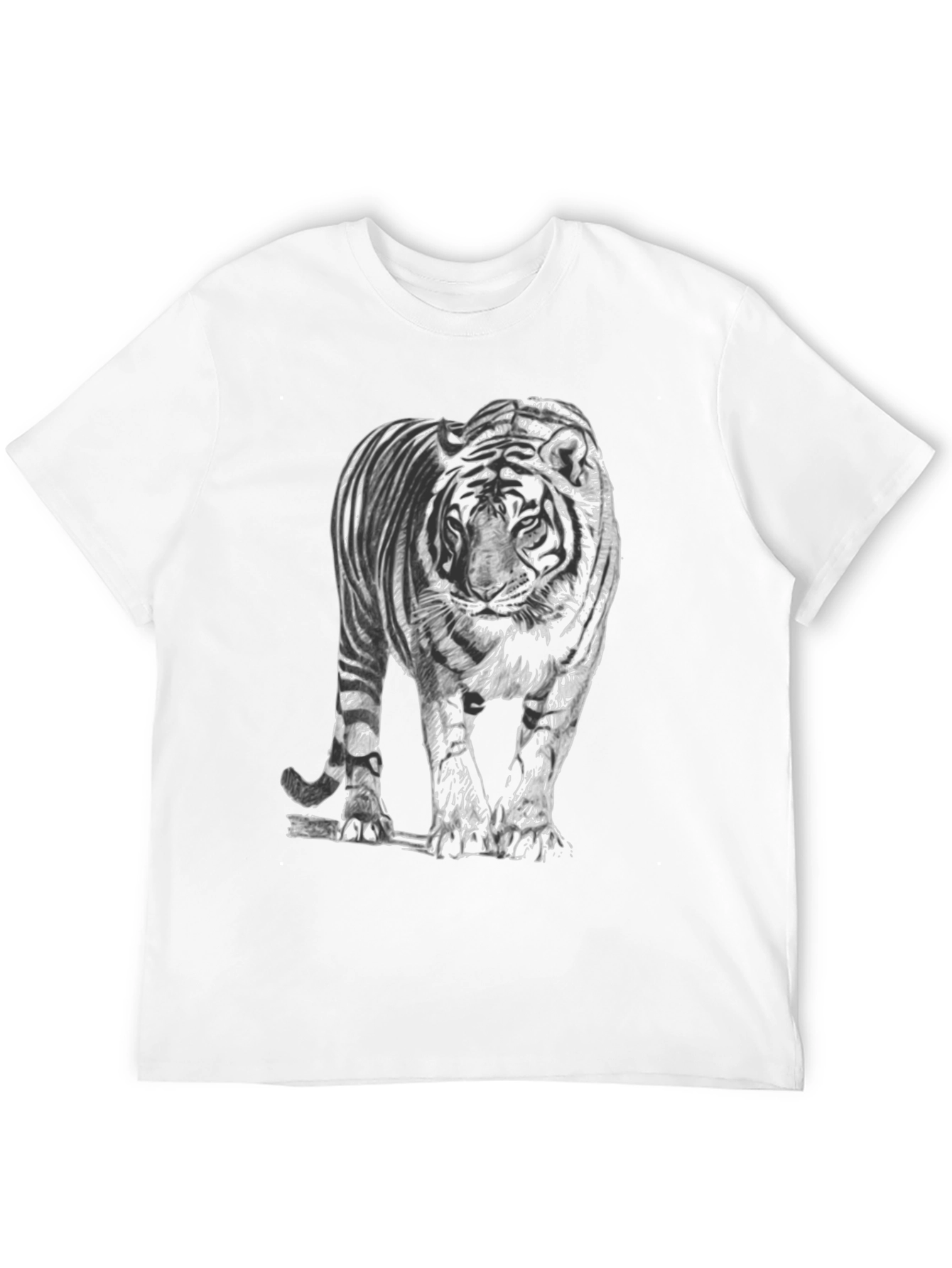 Black Tiger Graphic Tee - Mens Stylish Casual T-Shirt
