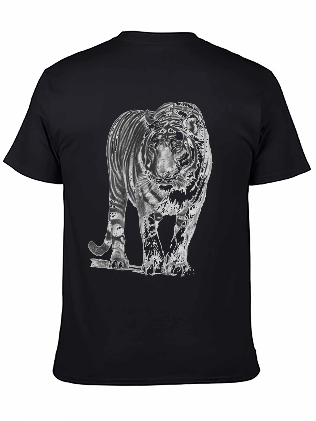 Black Tiger Graphic Tee - Mens Stylish Casual T-Shirt