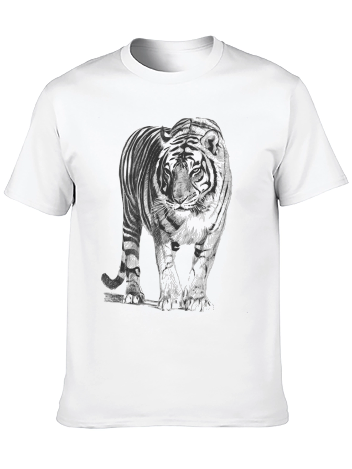 Black Tiger Graphic Tee - Mens Stylish Casual T-Shirt