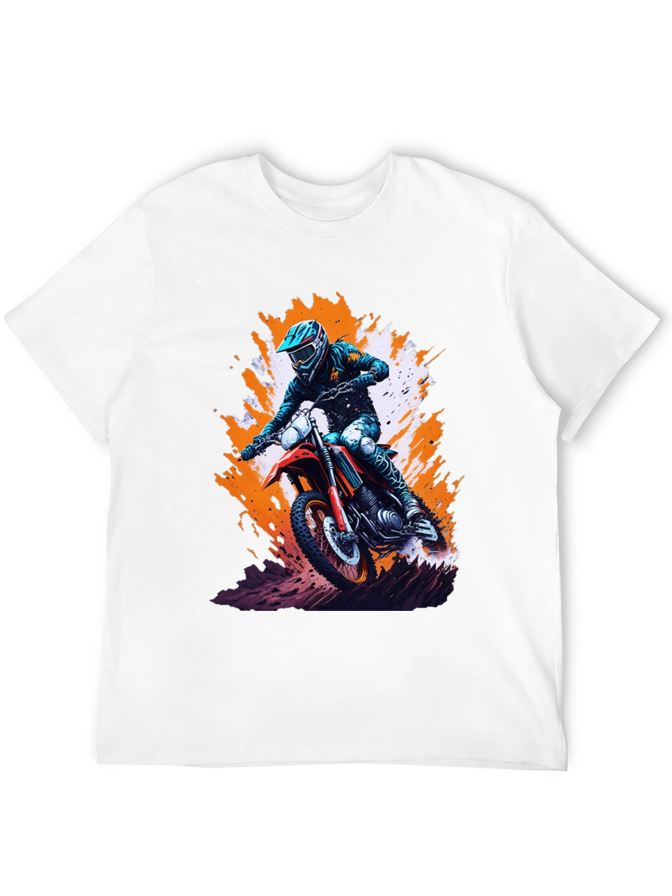 Dirt Bike Rider Graphic T-Shirt - Motocross Tee