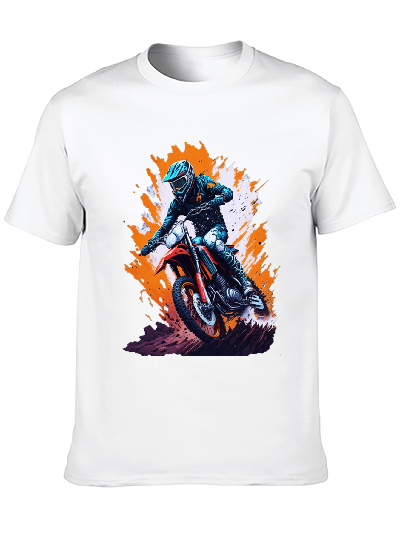 Dirt Bike Rider Graphic T-Shirt - Motocross Tee