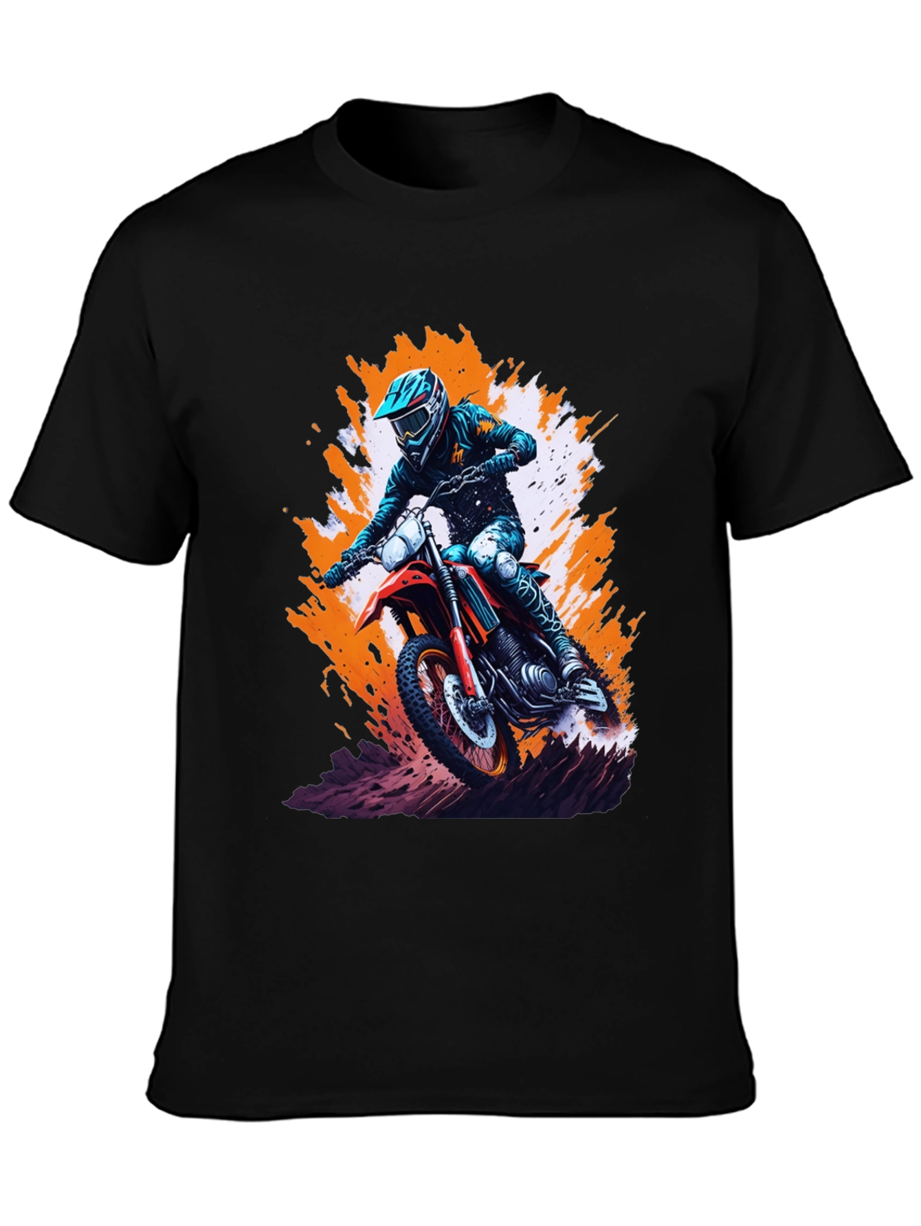 Dirt Bike Rider Graphic T-Shirt - Motocross Tee