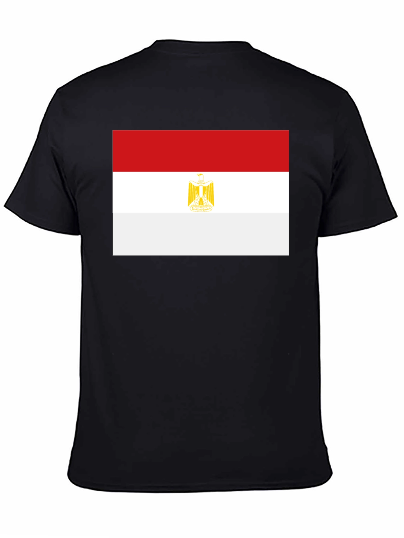 Egypt Flag Graphic Tee - Black Cotton T-Shirt