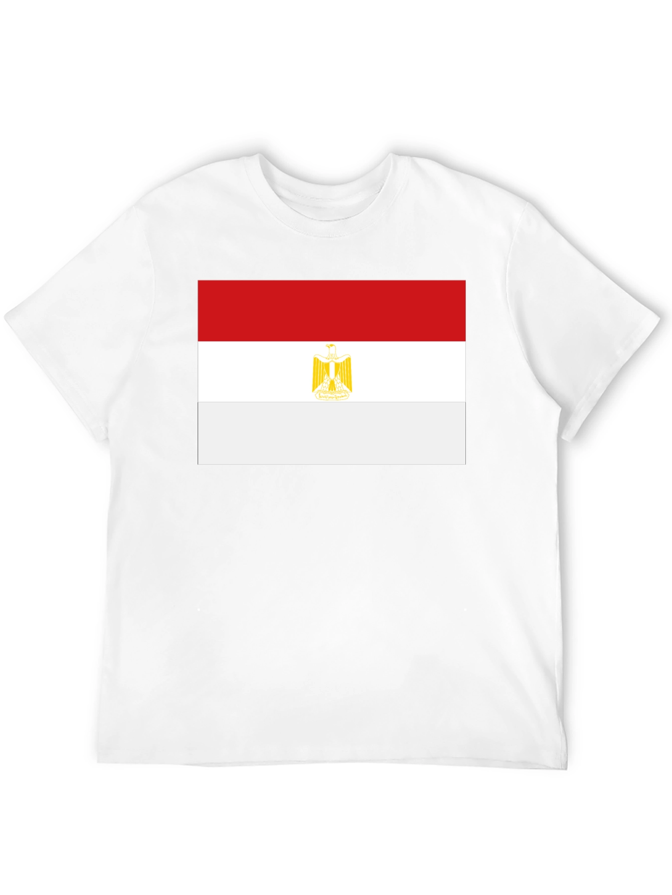 Egypt Flag Graphic Tee - Black Cotton T-Shirt