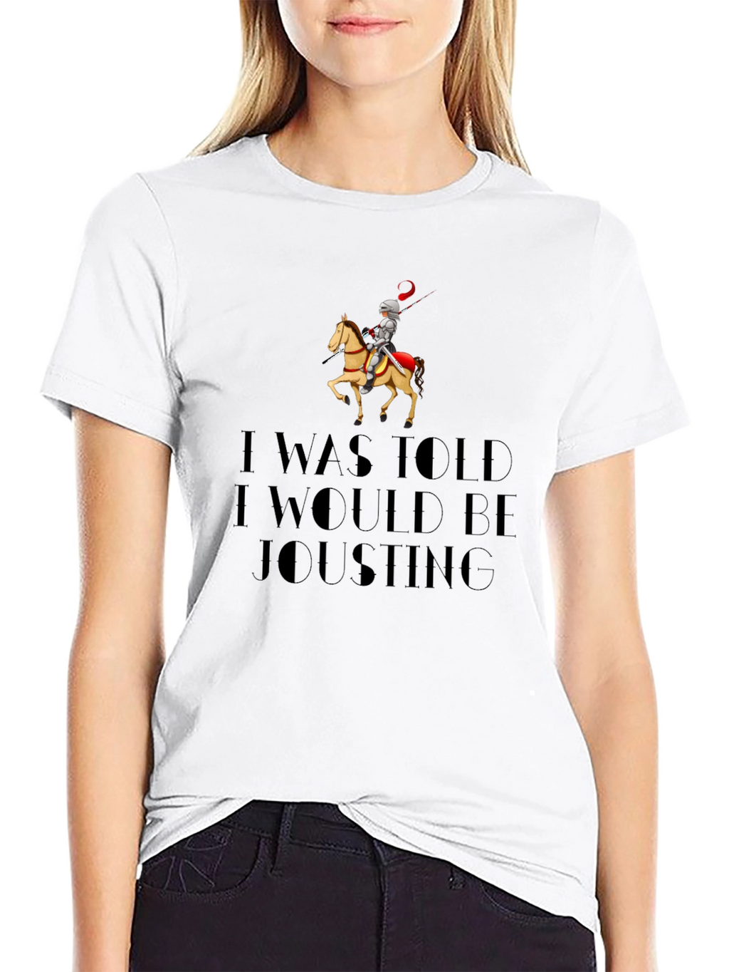 Jousting Knight Graphic Tee - Black T-Shirt