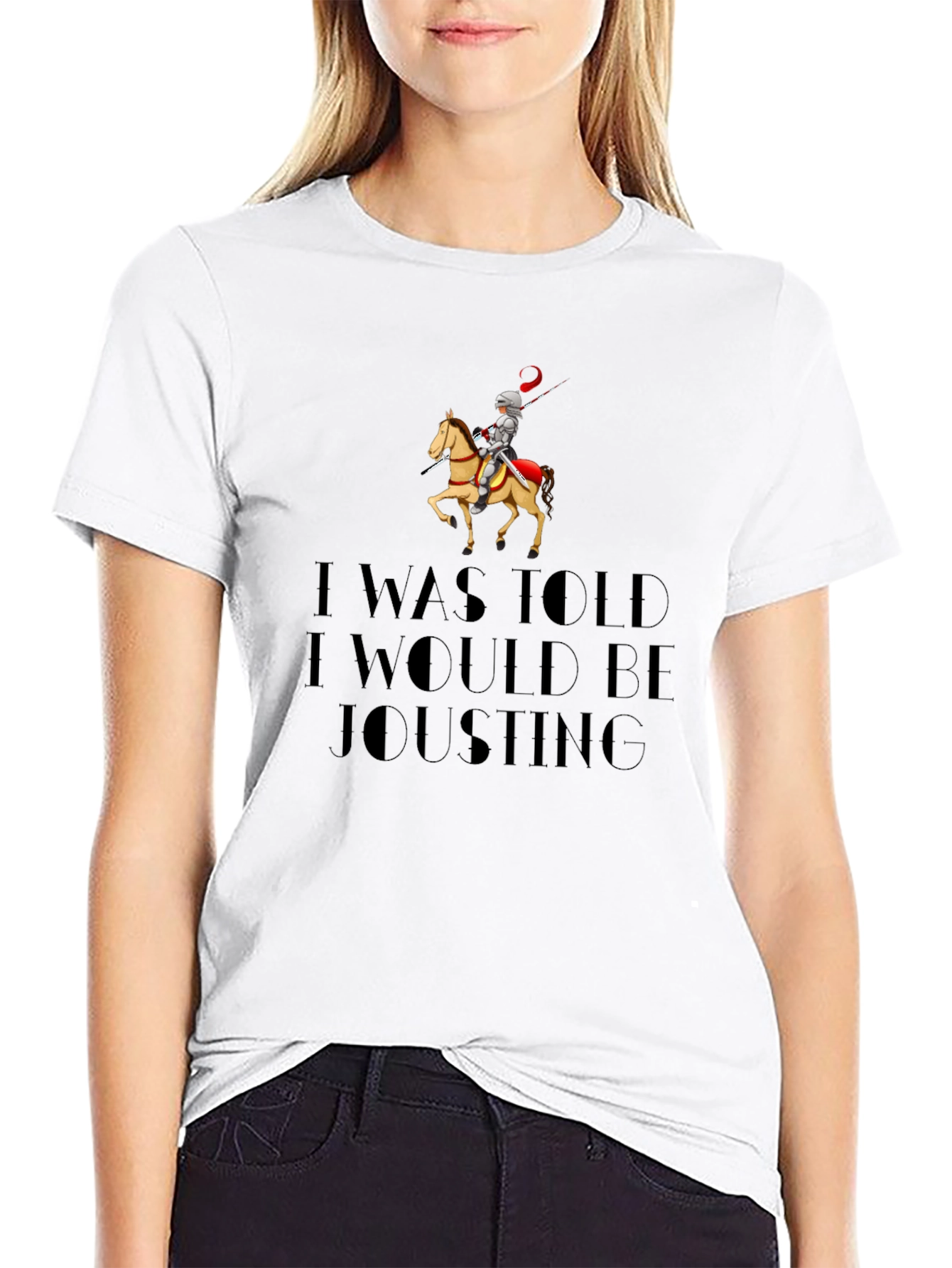 Jousting Knight Graphic Tee - Black T-Shirt