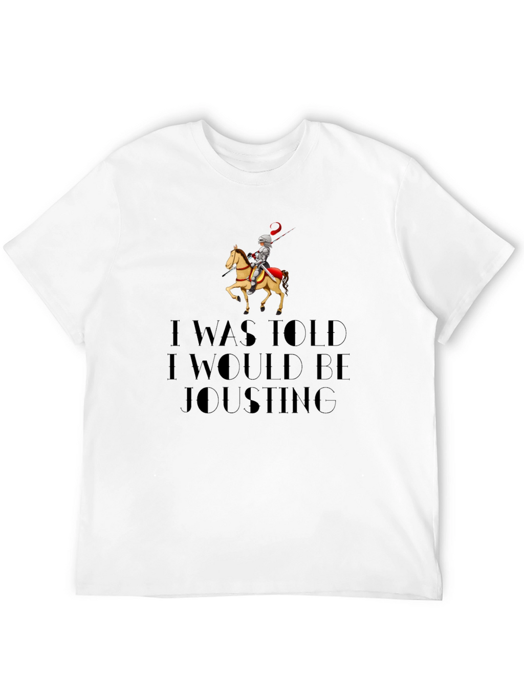 Jousting Knight Graphic Tee - Black T-Shirt