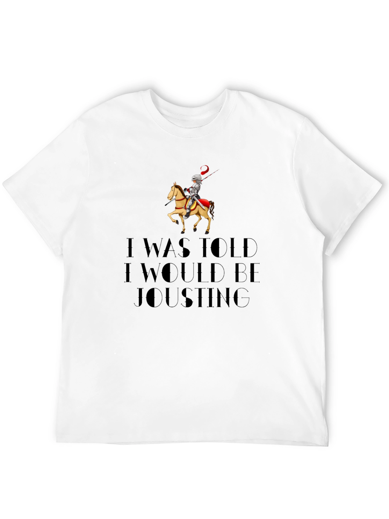 Jousting Knight Graphic Tee - Black T-Shirt