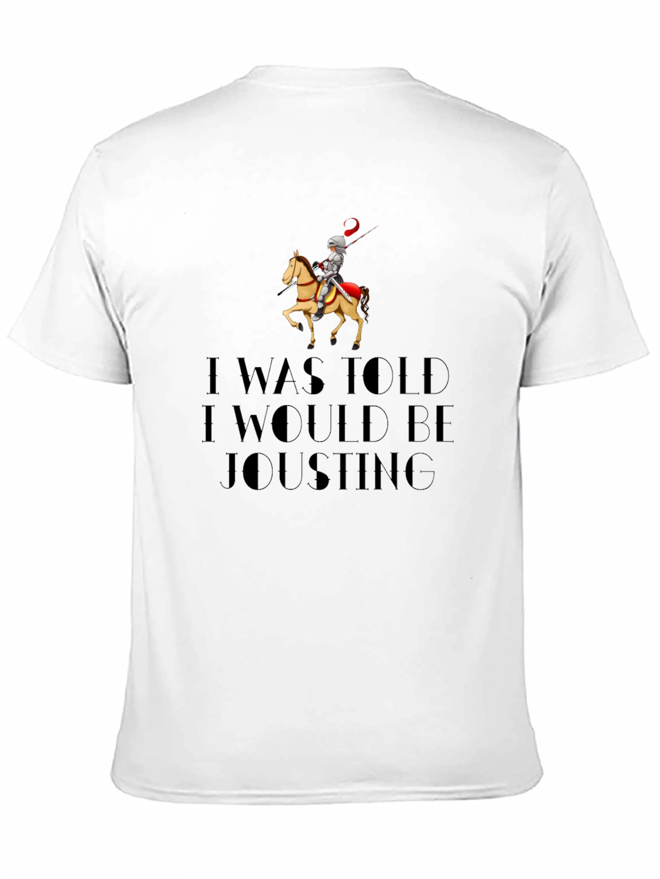 Jousting Knight Graphic Tee - Black T-Shirt