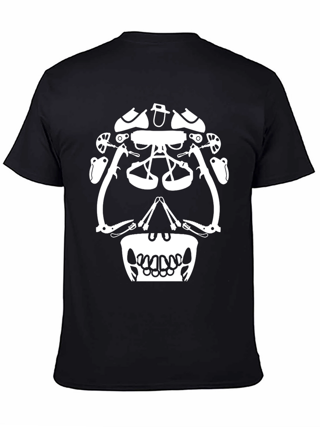 Climbing Gear Skull Graphic Tee - Black