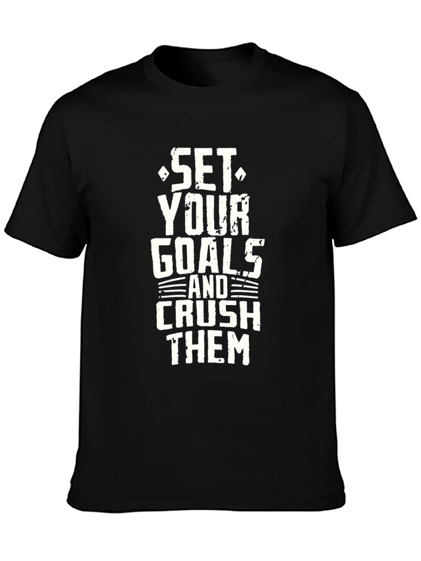 Set Your Goals Graphic T-Shirt - Black