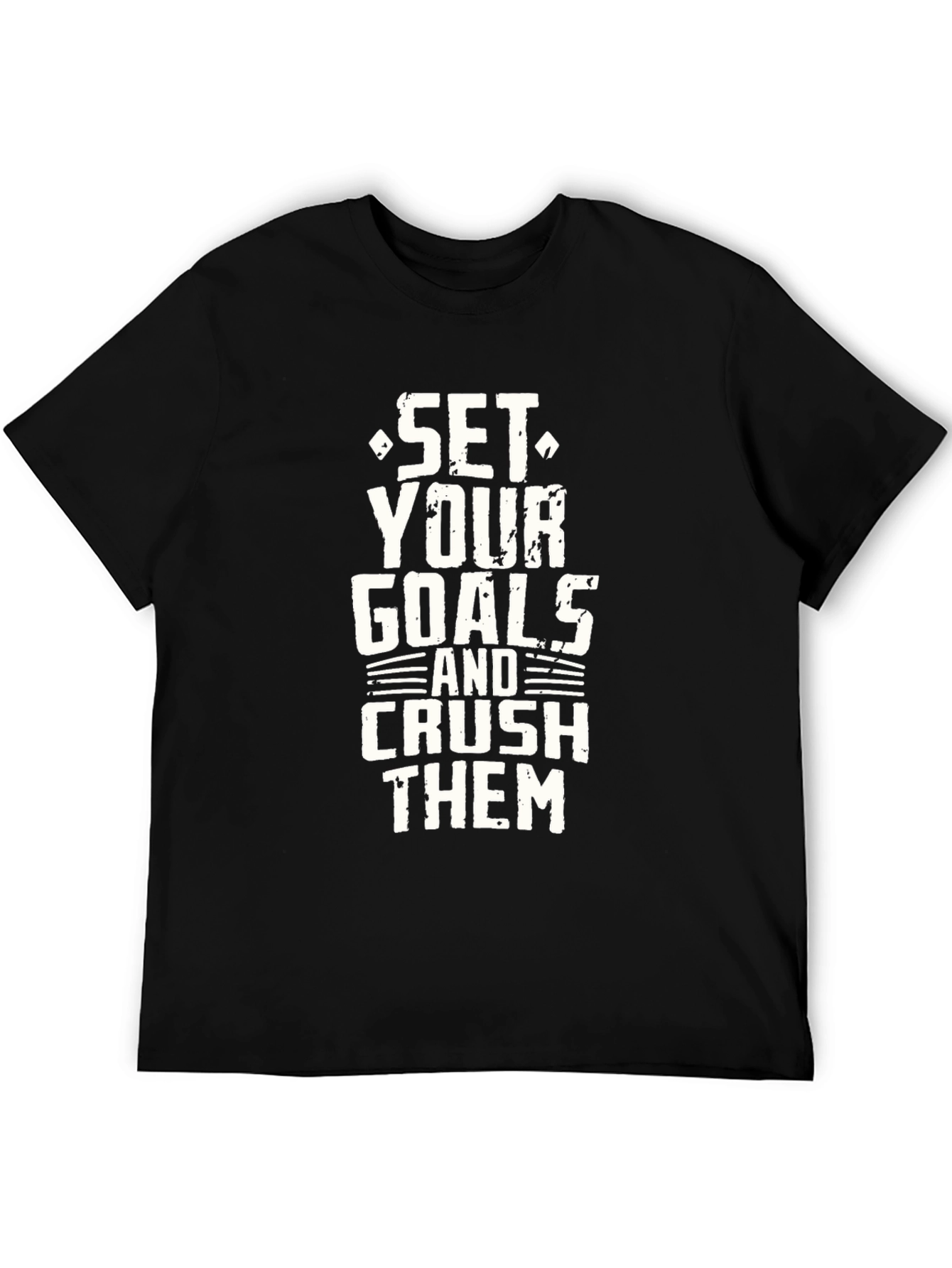 Set Your Goals Graphic T-Shirt - Black