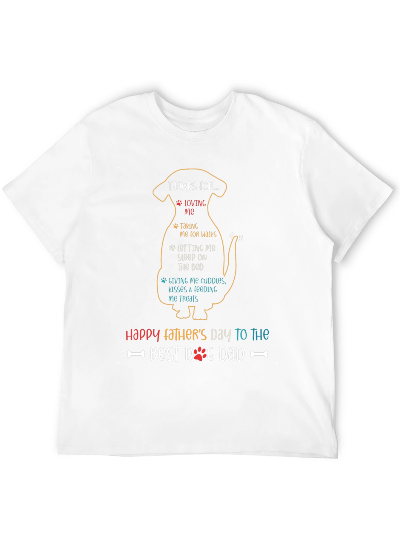Best Dog Dad T-Shirt - Happy Fathers Day