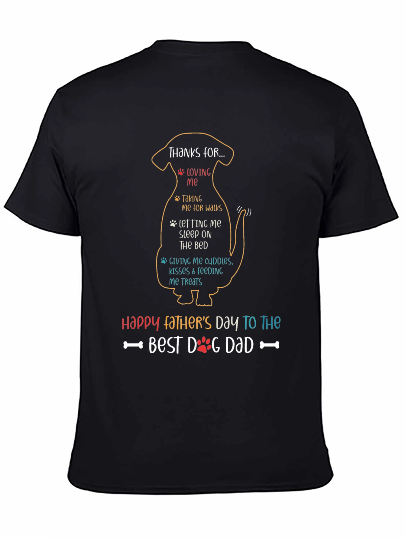 Best Dog Dad T-Shirt - Happy Fathers Day
