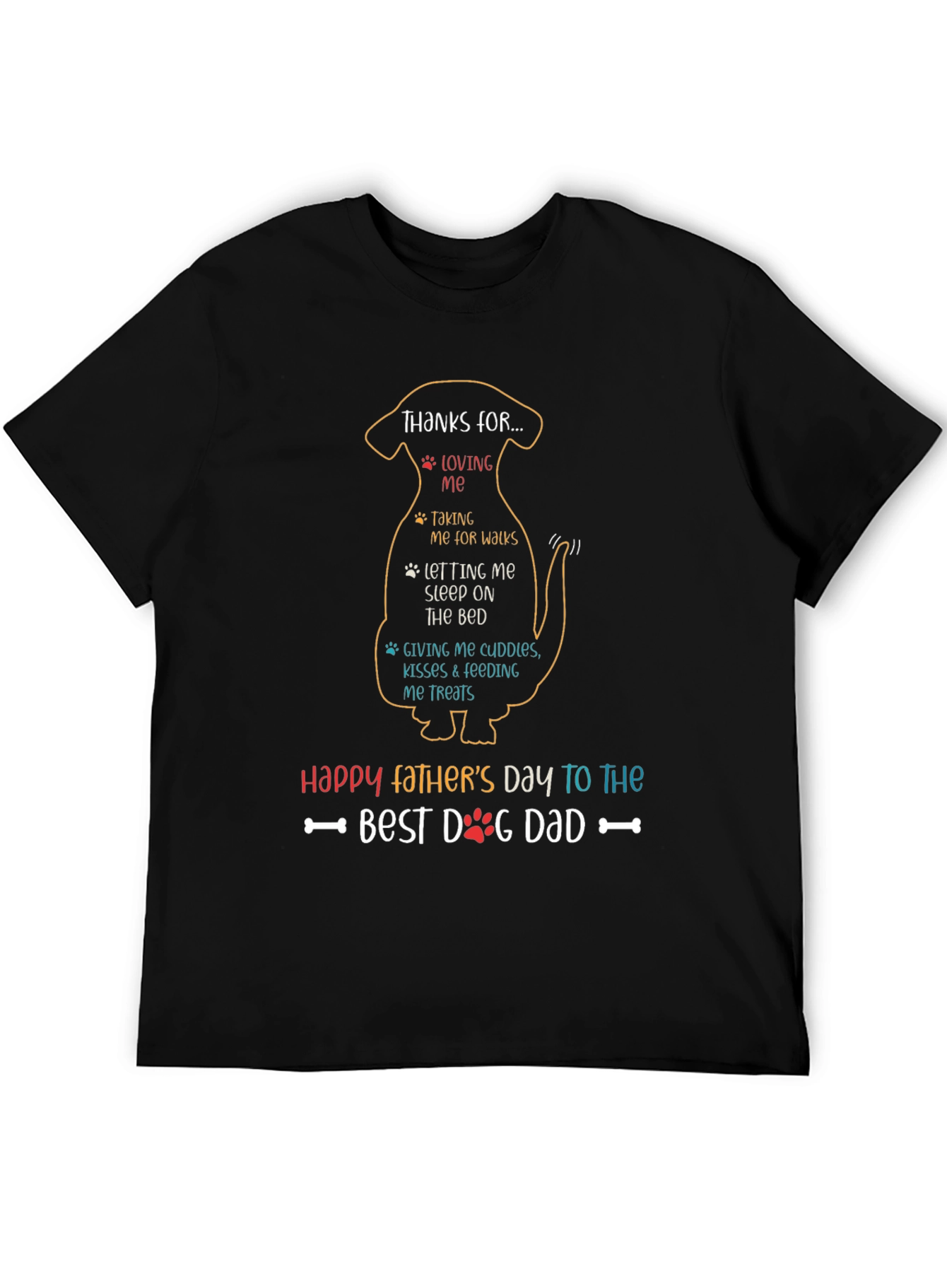 Best Dog Dad T-Shirt - Happy Fathers Day