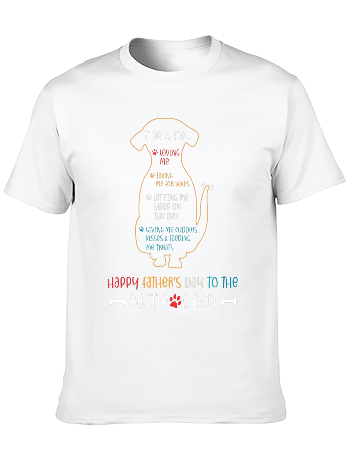 Best Dog Dad T-Shirt - Happy Fathers Day