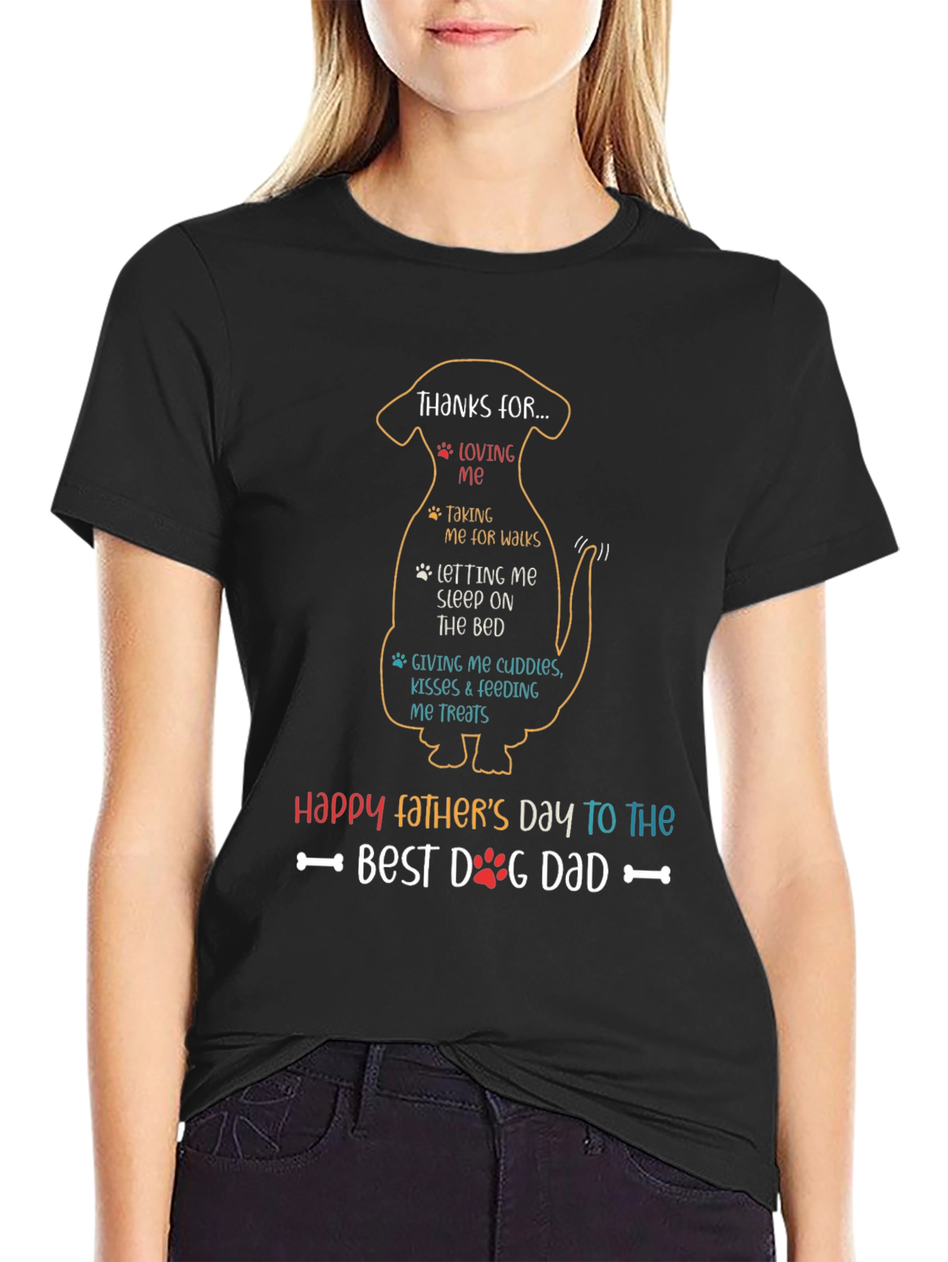 Best Dog Dad T-Shirt - Happy Fathers Day