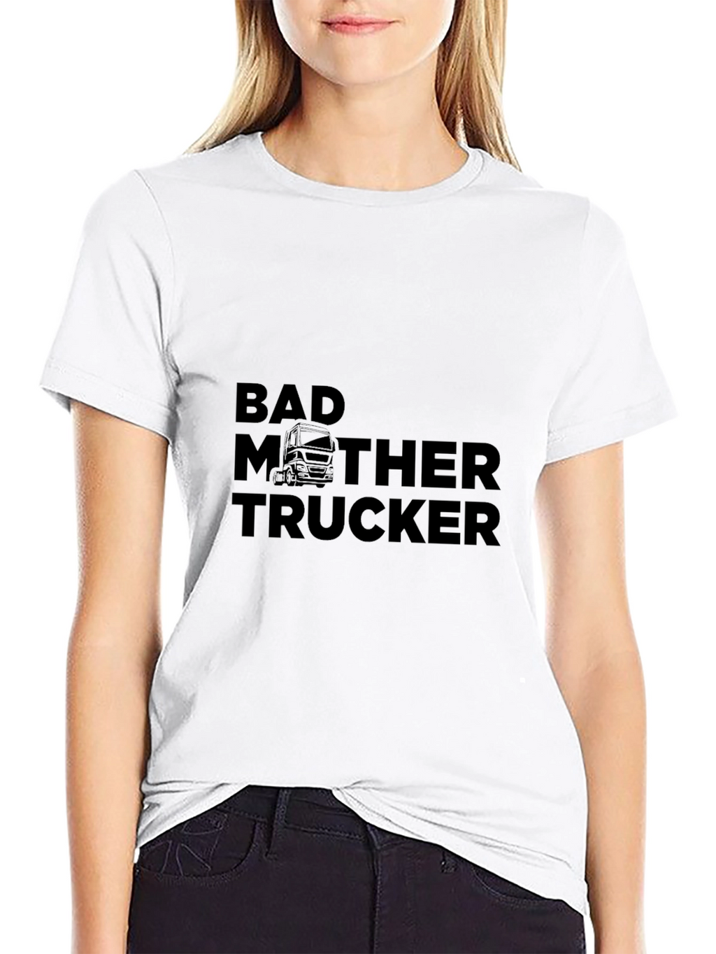 Bad Mother Trucker Black T-Shirt