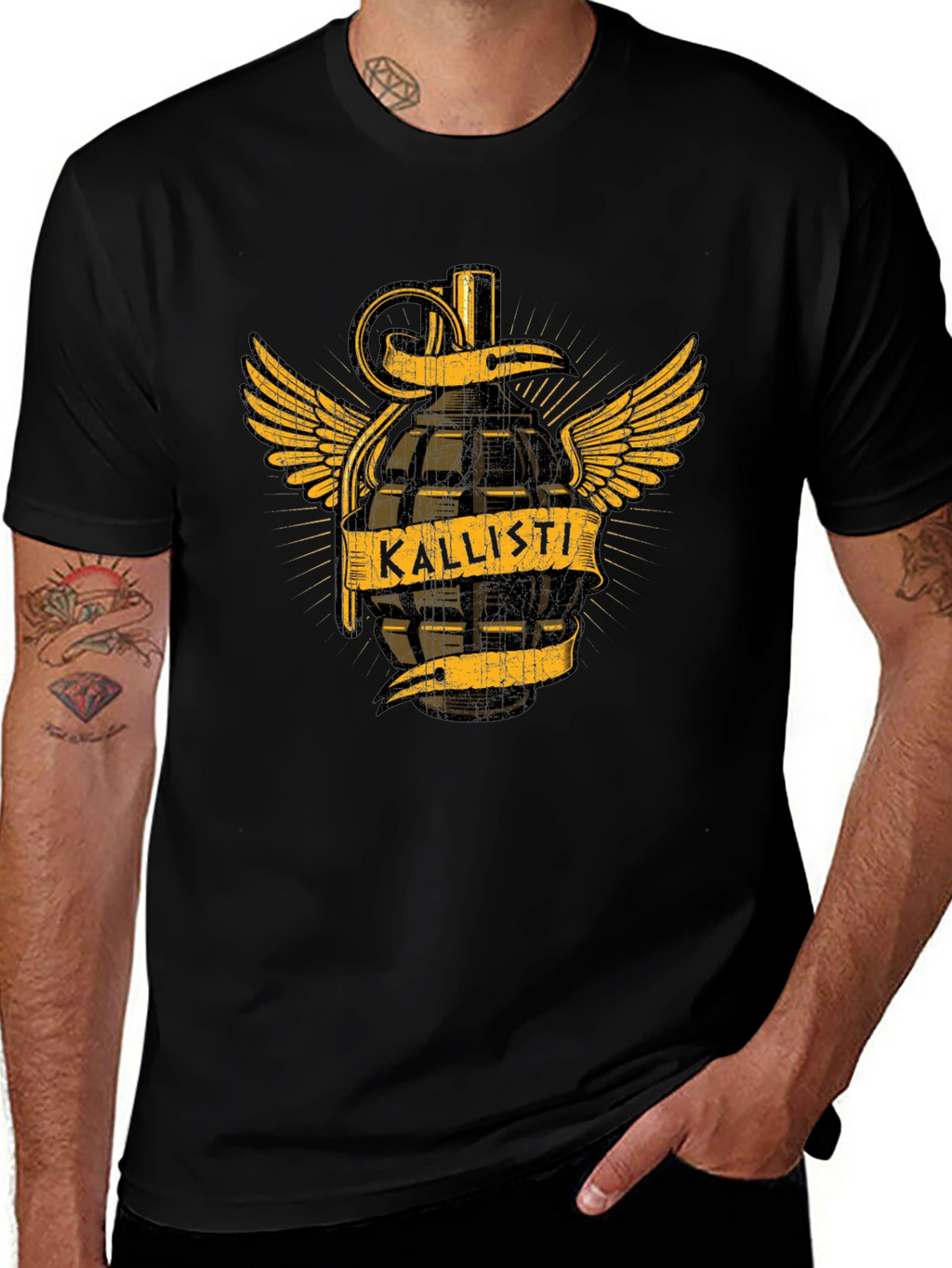 Kallisti Grenade Wings Graphic T-Shirt
