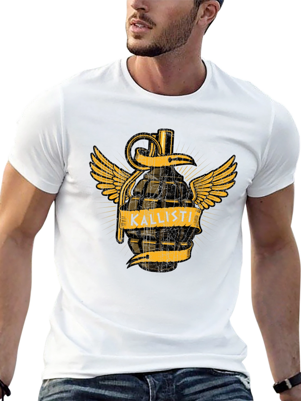 Kallisti Grenade Wings Graphic T-Shirt