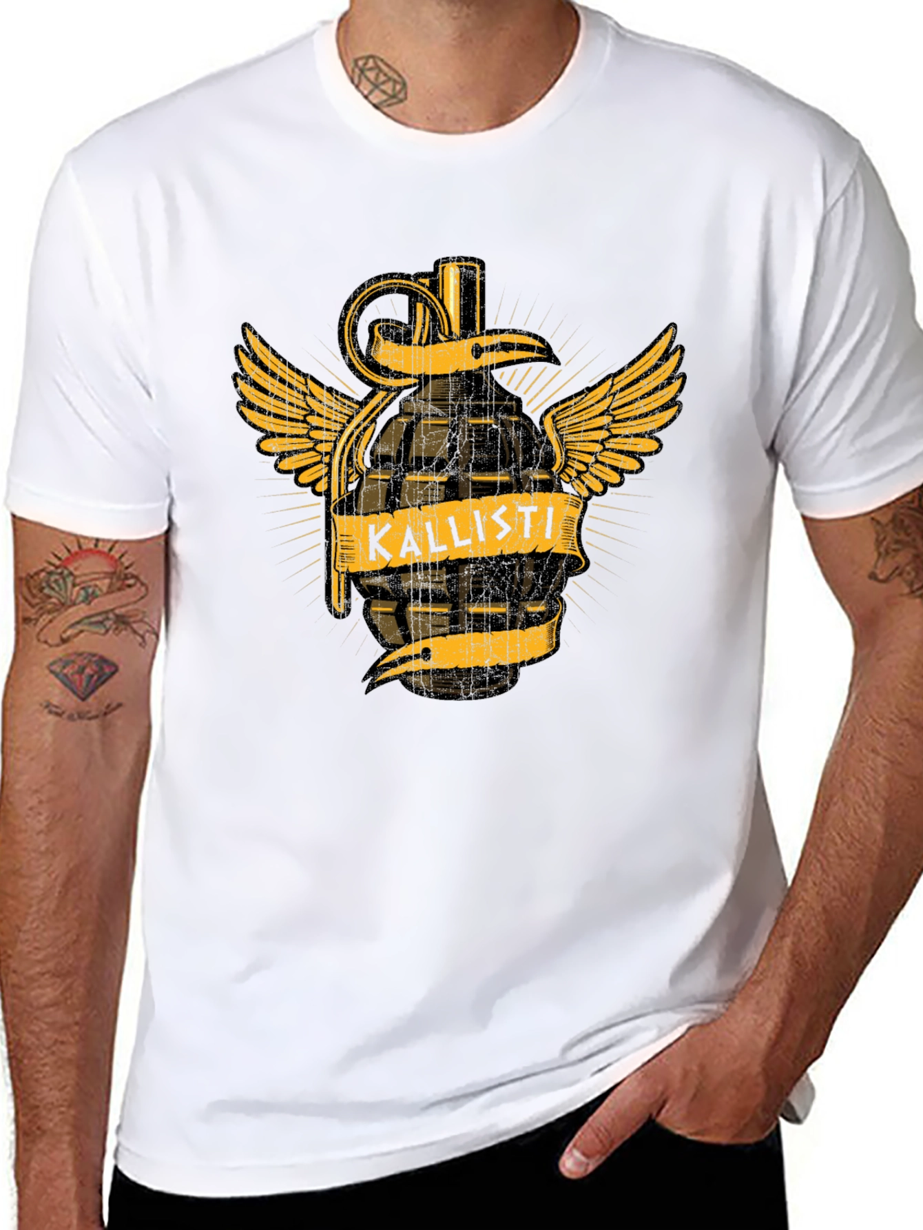 Kallisti Grenade Wings Graphic T-Shirt