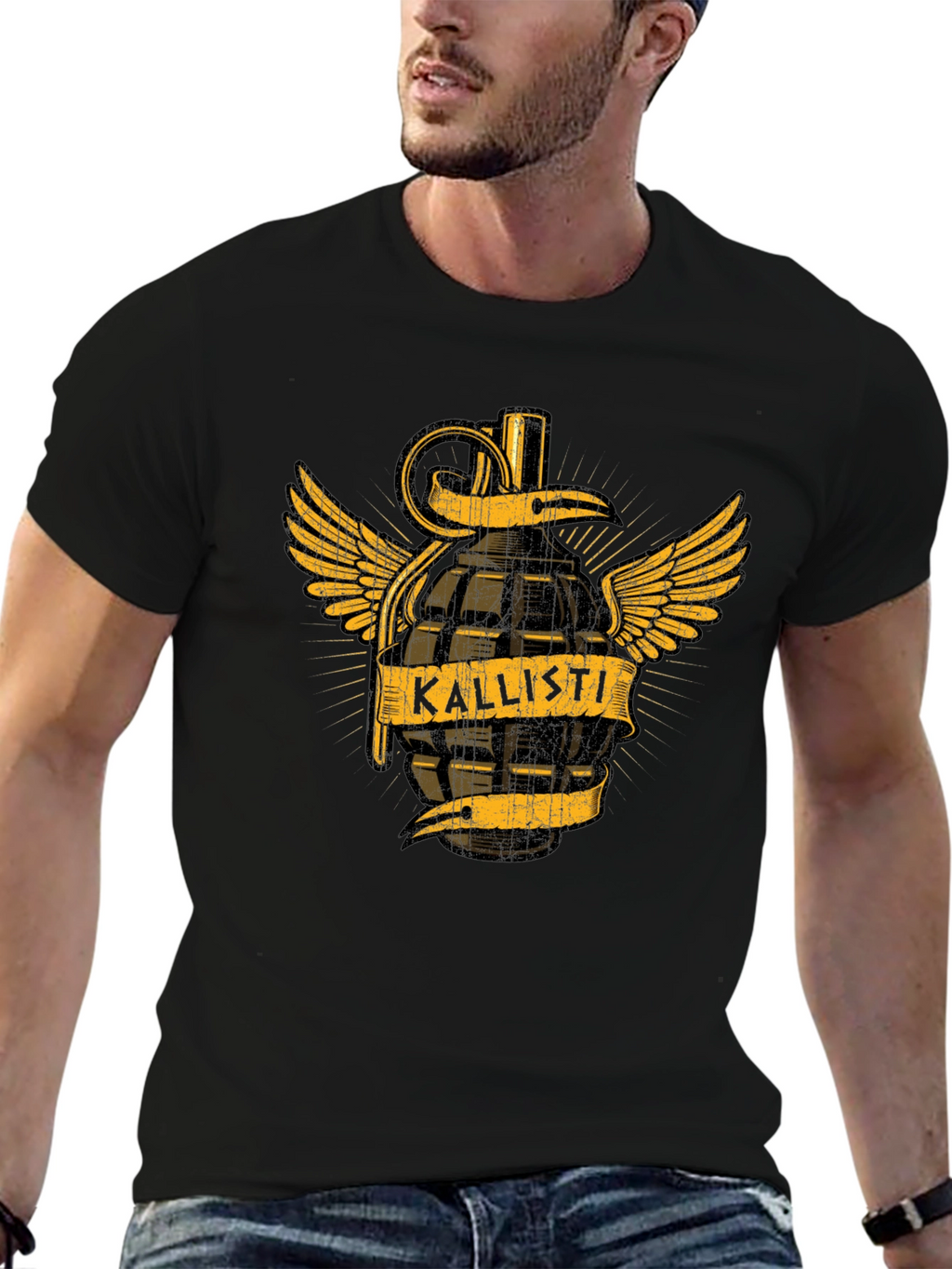 Kallisti Grenade Wings Graphic T-Shirt