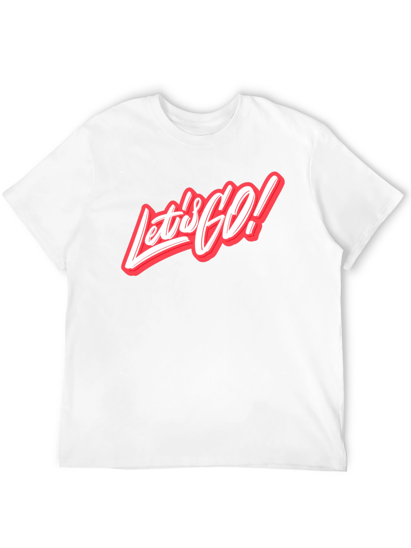 Lets Go Graphic Tee - Stylish Crew Neck T-Shirt