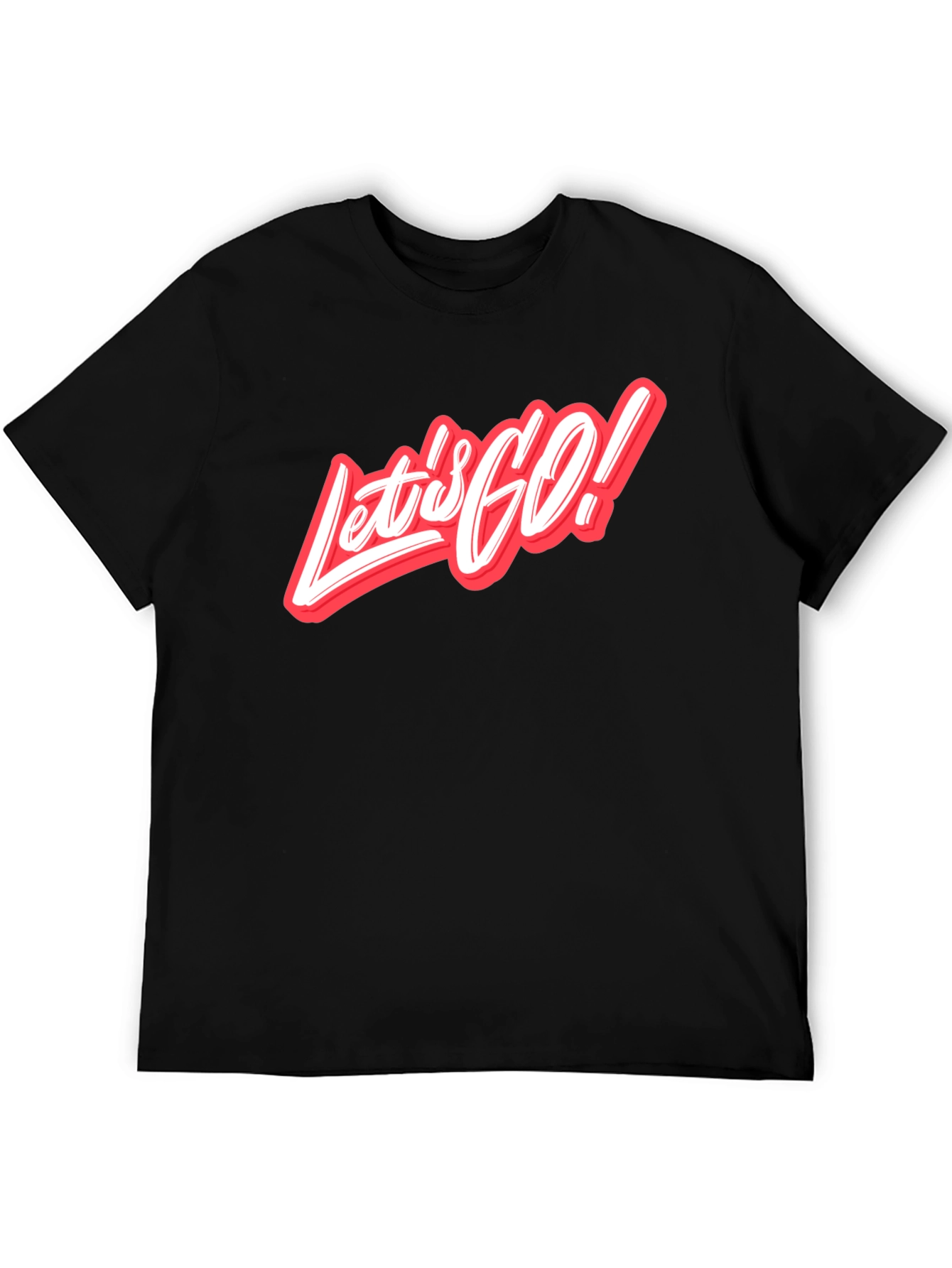 Lets Go Graphic Tee - Stylish Crew Neck T-Shirt