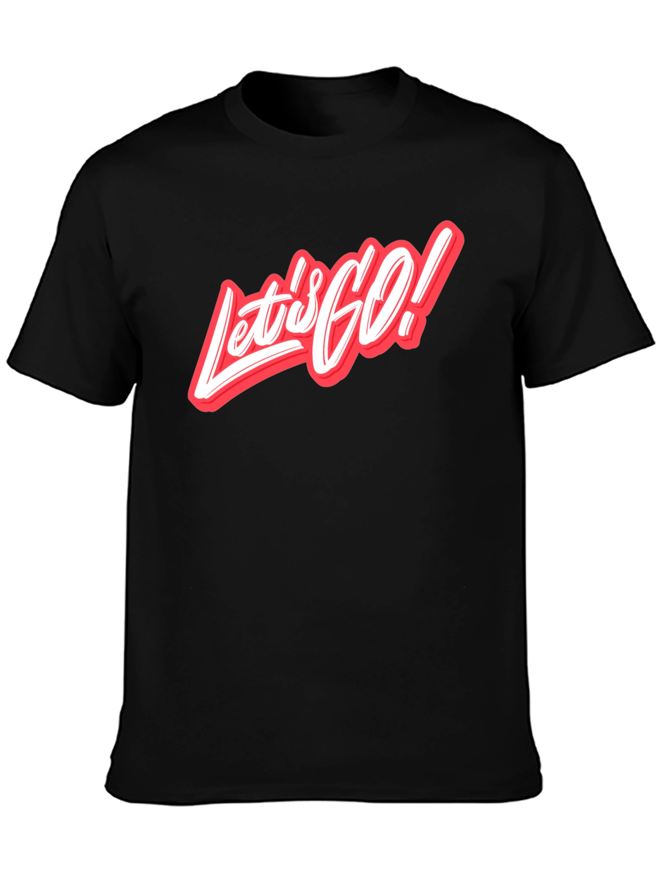 Lets Go Graphic Tee - Stylish Crew Neck T-Shirt