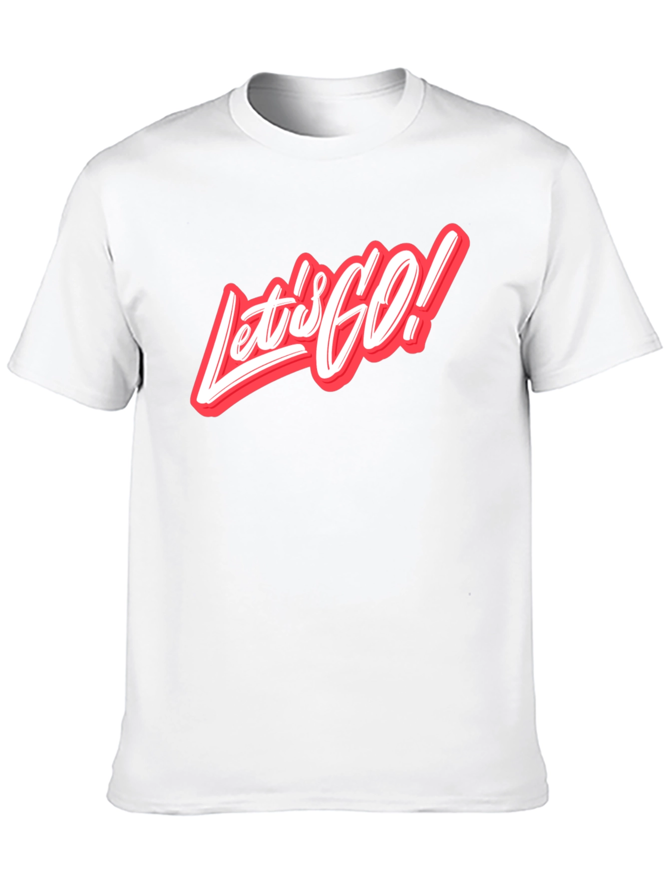 Lets Go Graphic Tee - Stylish Crew Neck T-Shirt