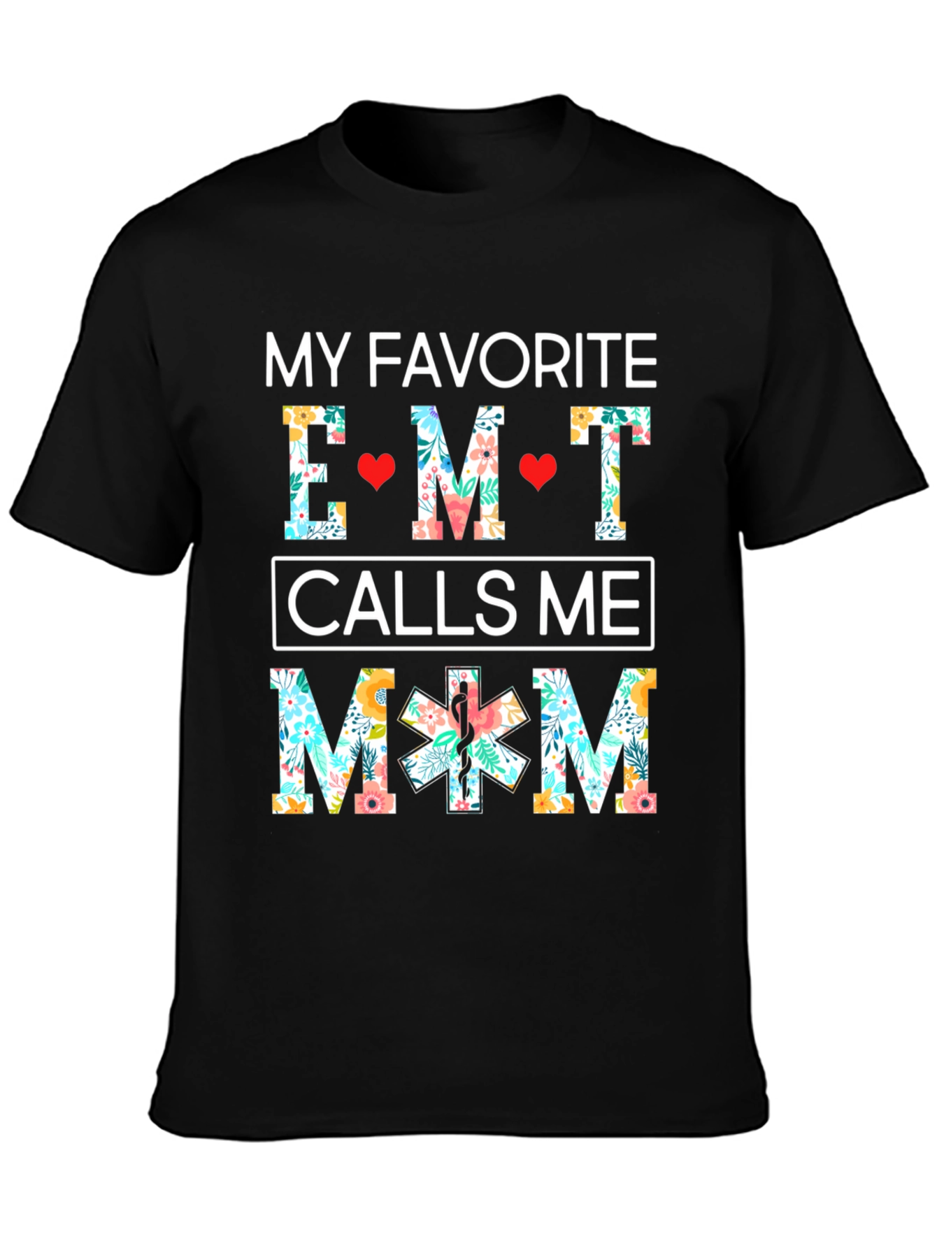 EMT Mom Floral T-Shirt