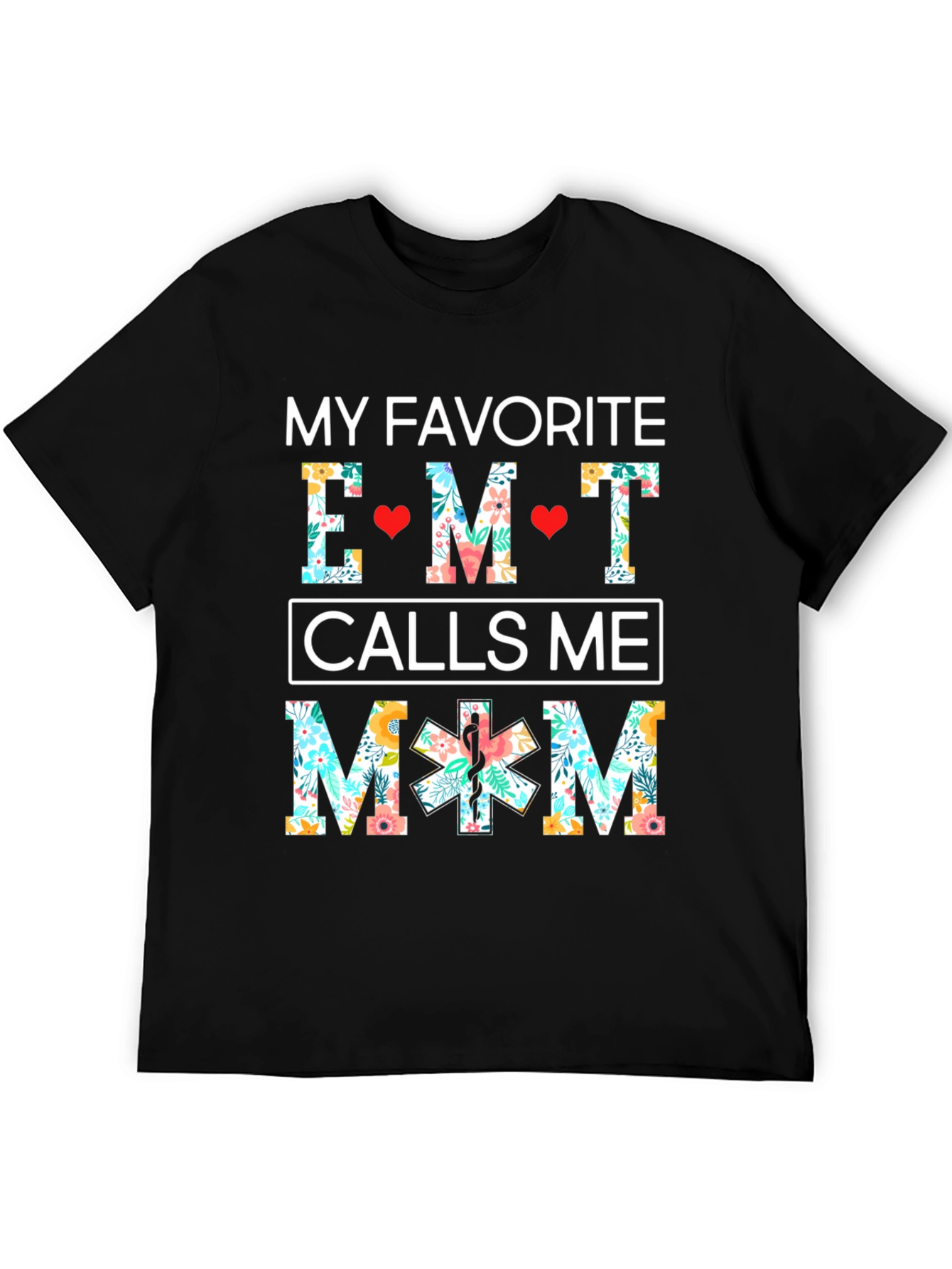 EMT Mom Floral T-Shirt