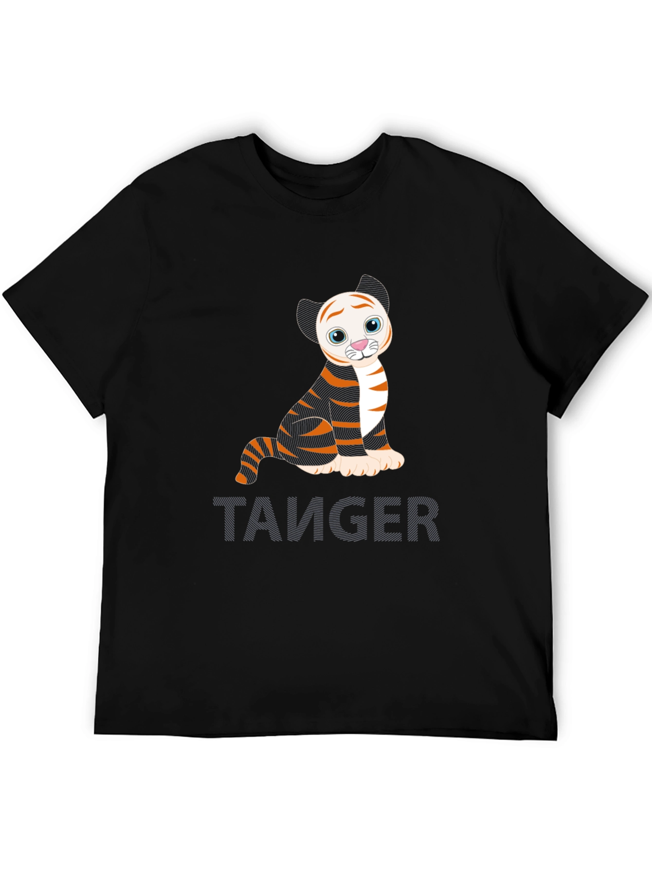 Cute Tiger Graphic Tee - Trendy Black T-Shirt