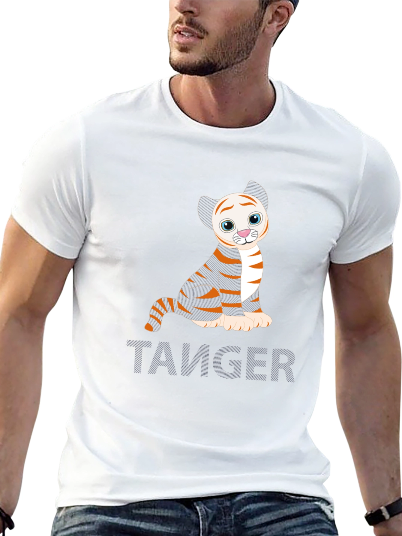 Cute Tiger Graphic Tee - Trendy Black T-Shirt