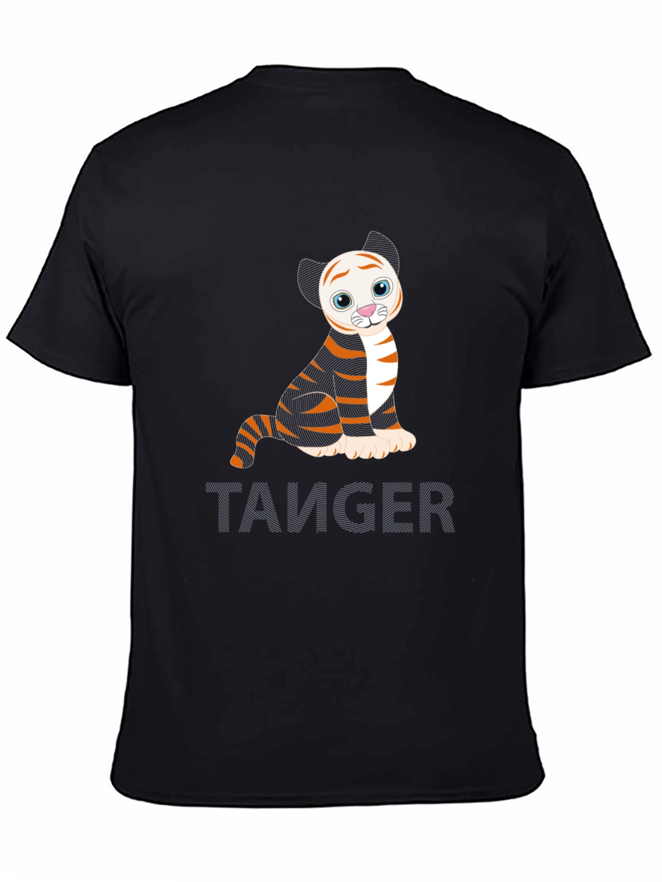 Cute Tiger Graphic Tee - Trendy Black T-Shirt